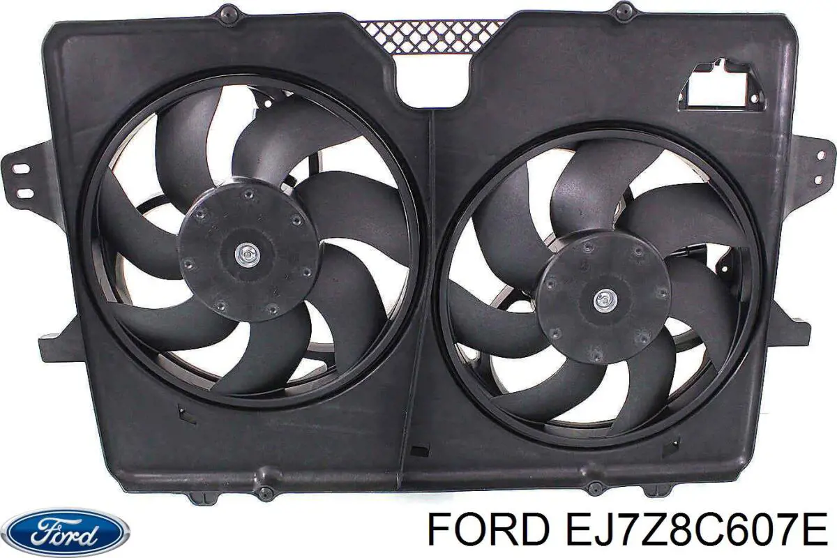 EJ7Z8C607E Ford Dyfuzor chłodnicy, w komplecie z silnikiem i wirnikiem