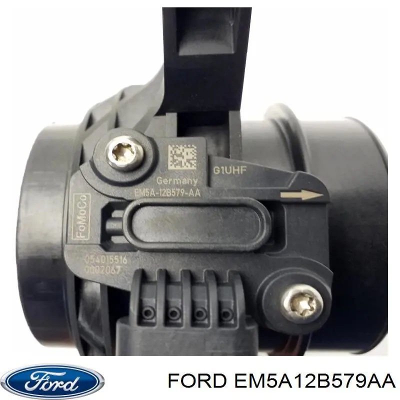 EM5A12B579AA Ford Czujnik przepływu powietrza, przepływomierz powietrza M.A.F.