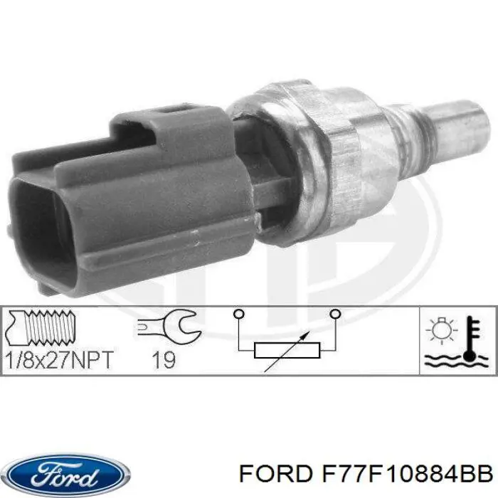 Do koszyka F77F10884BB Ford Czujnik temperatury płynu chłodzącego