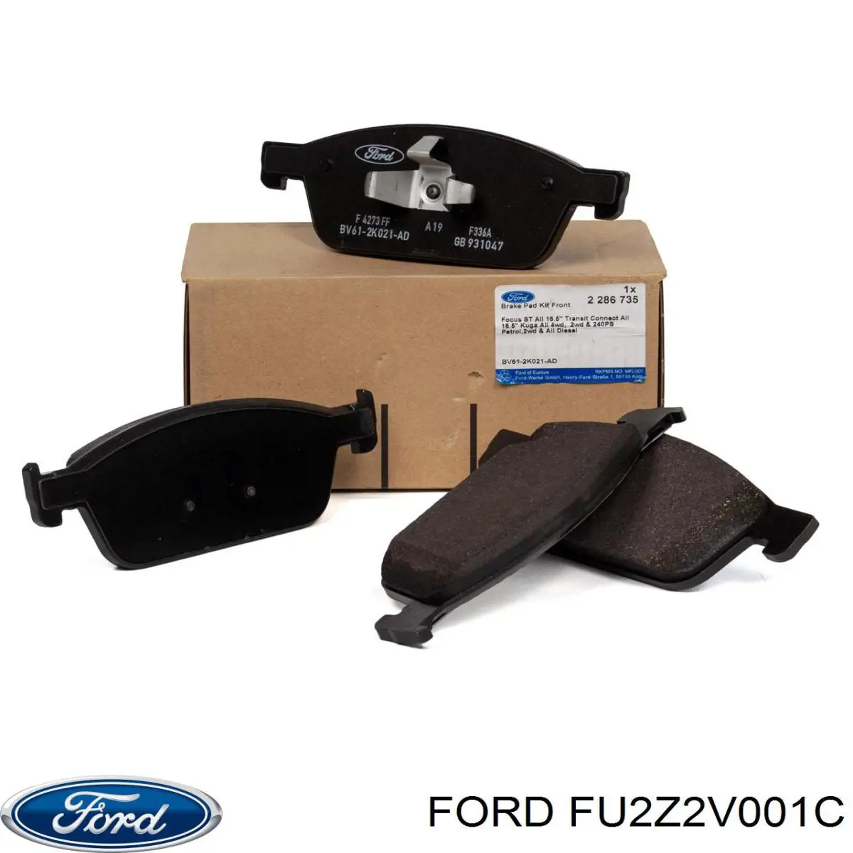 Klocki hamulcowe przednie tarczowe Ford FU2Z2V001C cena, od 16,40 USD