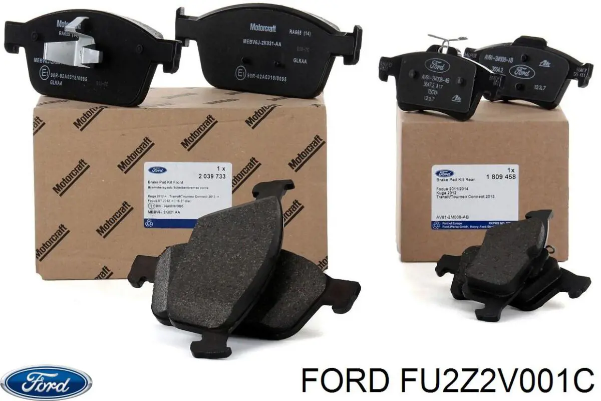Do koszyka FU2Z2V001C Ford Klocki hamulcowe przednie tarczowe