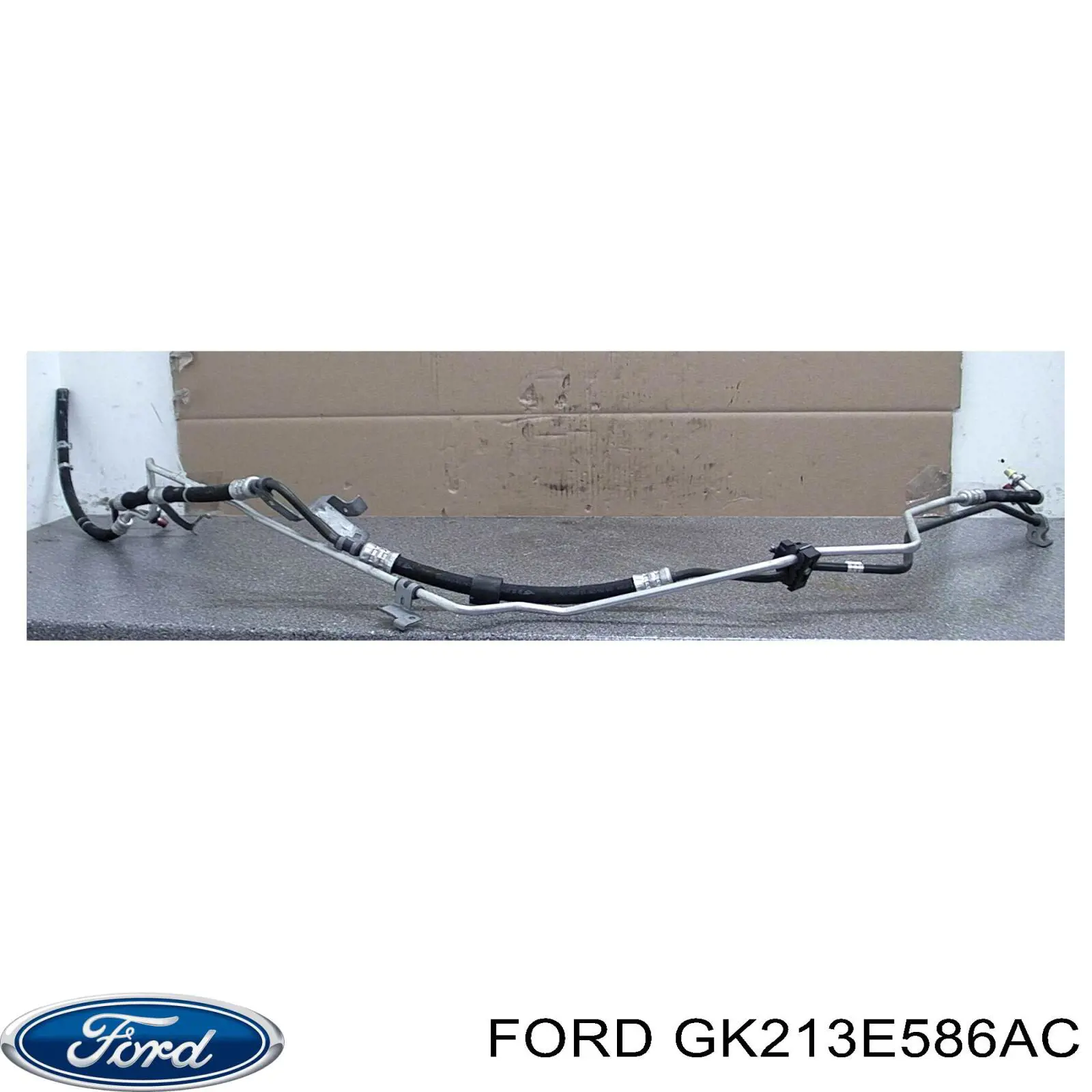 GK213E586AC Ford Przewód hydraulicznego układu wspomagania wysokiego ciśnienia, od pompy do maglownicy (mechanizmu)