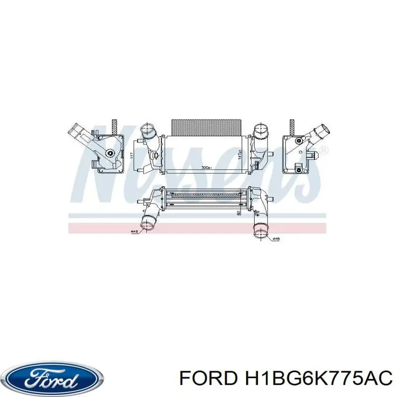 Chłodnica intercoolera Ford H1BG6K775AC cena, od 165,15 USD