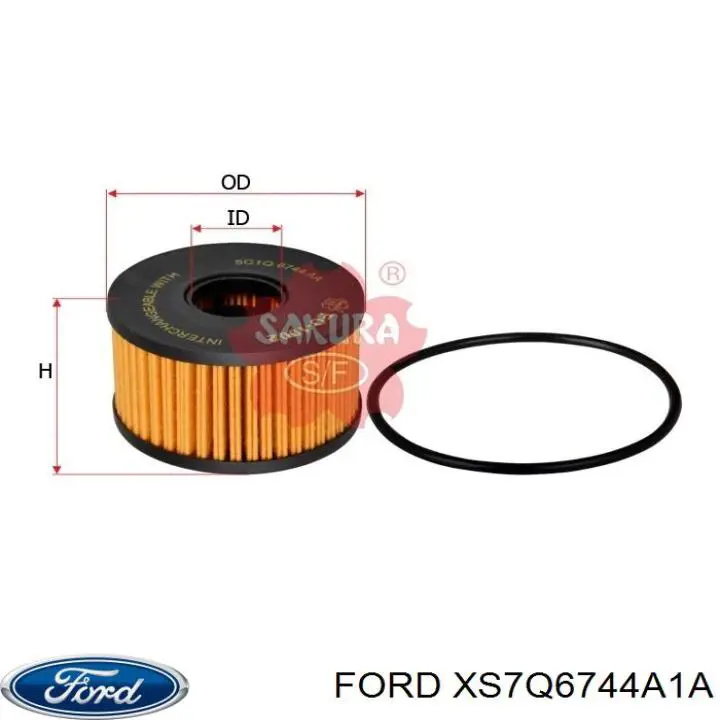 XS7Q6744A1A Ford filtr oleju