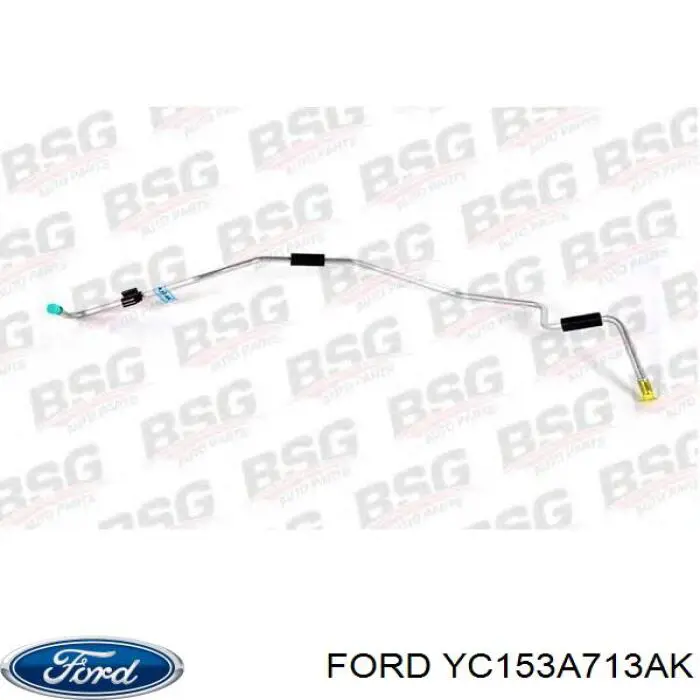 YC153A713AK Ford Przewód hydraulicznego układu wspomagania niskiego ciśnienia, od maglownicy (mechanizmu) do zbiornika