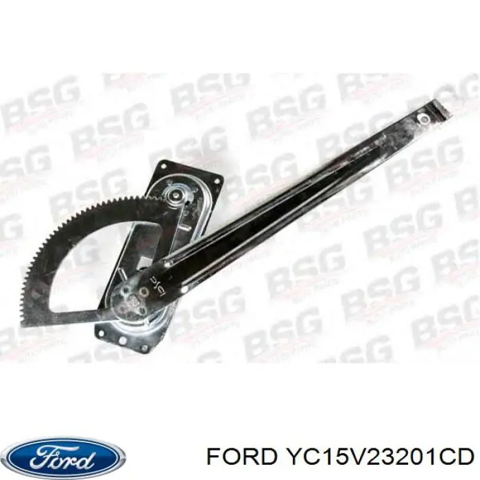 YC15V23201CD Ford Mechanizm podnoszenia szyby drzwi przednich lewych