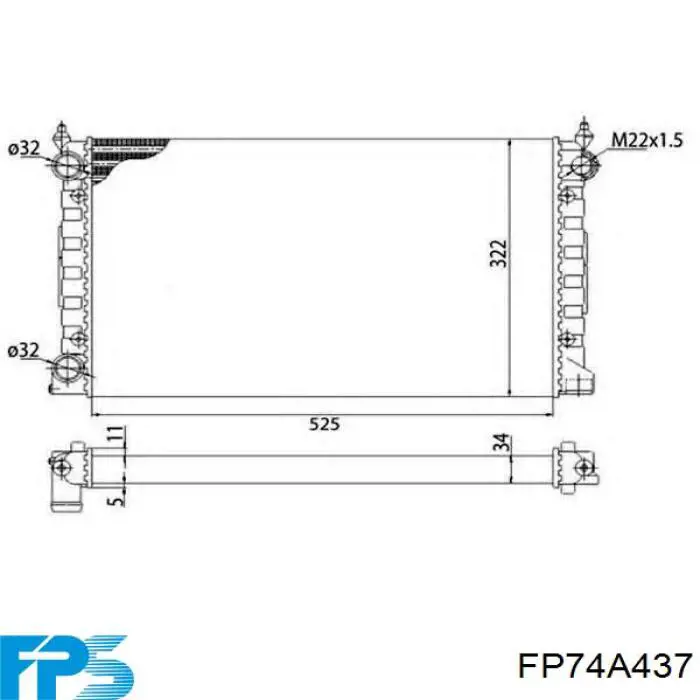 FP74A437 FPS Chłodnica silnika