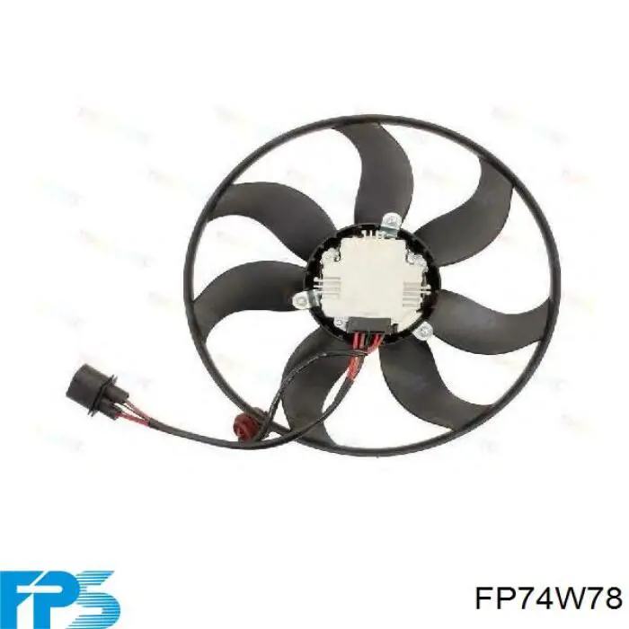 FP74W78 FPS Wentylator elektryczny układu chłodzenia, kompletny (silnik+wirnik) prawy