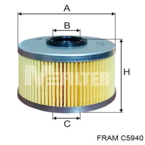 Filtr paliwa Fram C5940 cena, od 7,15 USD