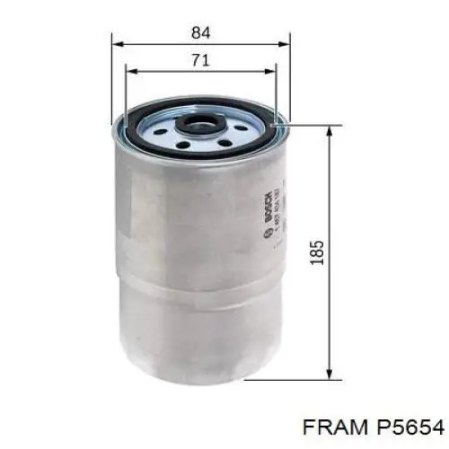 Filtr paliwa P5654 Fram