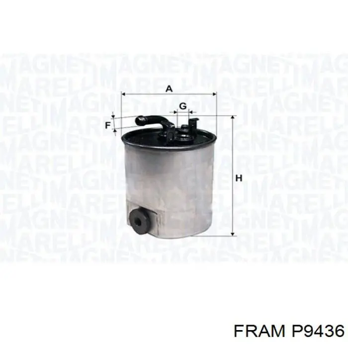Do koszyka P9436 Fram Filtr paliwa