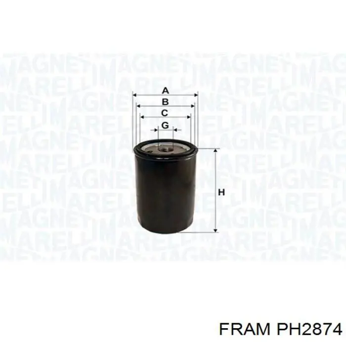 Filtr oleju Fram PH2874 cena, od 9,34 USD