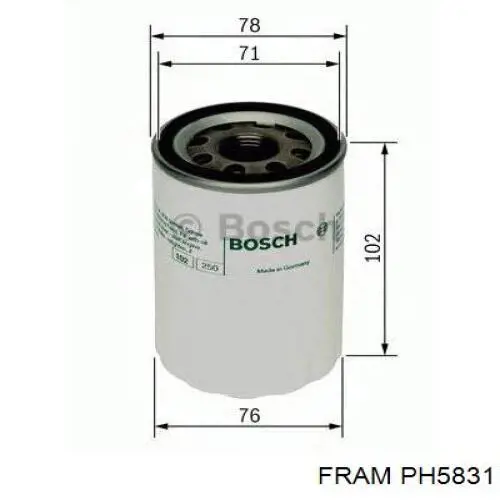 Do koszyka PH5831 Fram Filtr oleju
