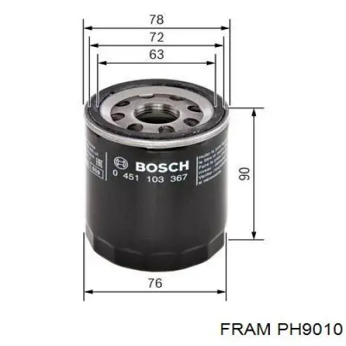 Filtr oleju Fram PH9010 cena, od 9,63 USD
