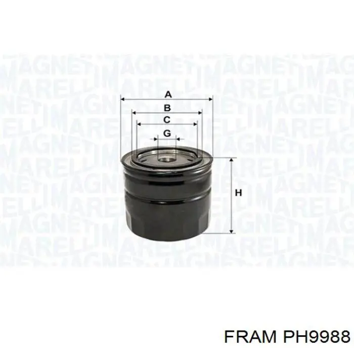 Filtr oleju PH9988 Fram