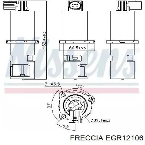 Do koszyka 91057 NGK Zawór recyrkulacji spalin EGR
