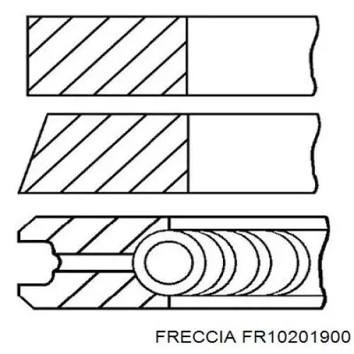 792071004 SM Pierścienie tłokowe na 1 cylinder, STD.