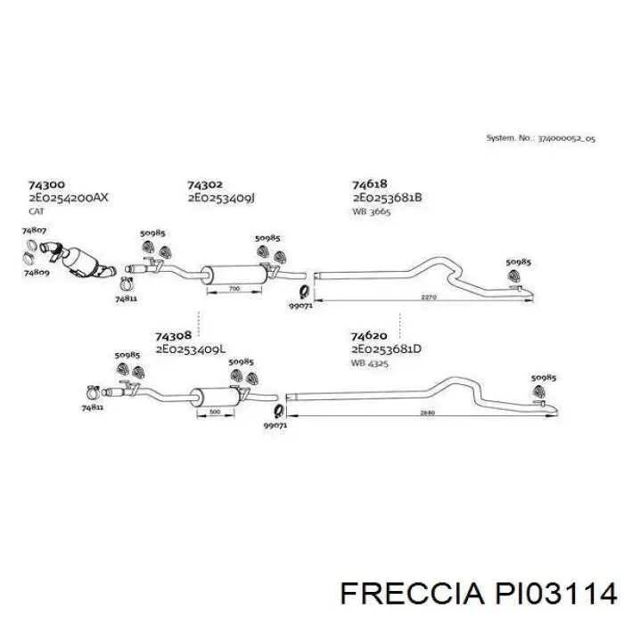 PI03114 Freccia Kompensator hydrauliczny (popychacz hydrauliczny), popychacz zaworu