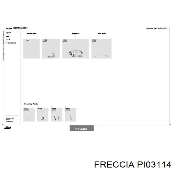 Kompensator hydrauliczny (popychacz hydrauliczny), popychacz zaworu PI03114 Freccia