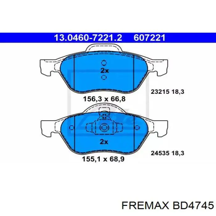 Do koszyka BD4745 Fremax Tarcza hamulcowa tylna