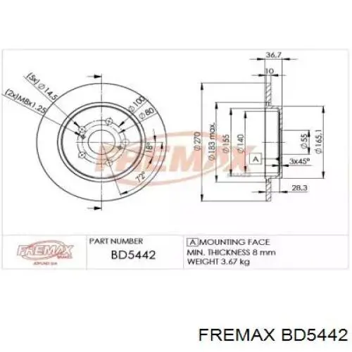 Tarcza hamulcowa tylna Toyota 4243102270 cena, od 27,31 USD
