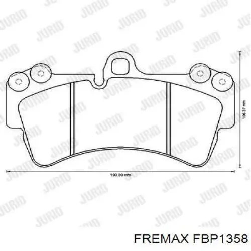 Do koszyka FBP1358 Fremax Klocki hamulcowe przednie tarczowe