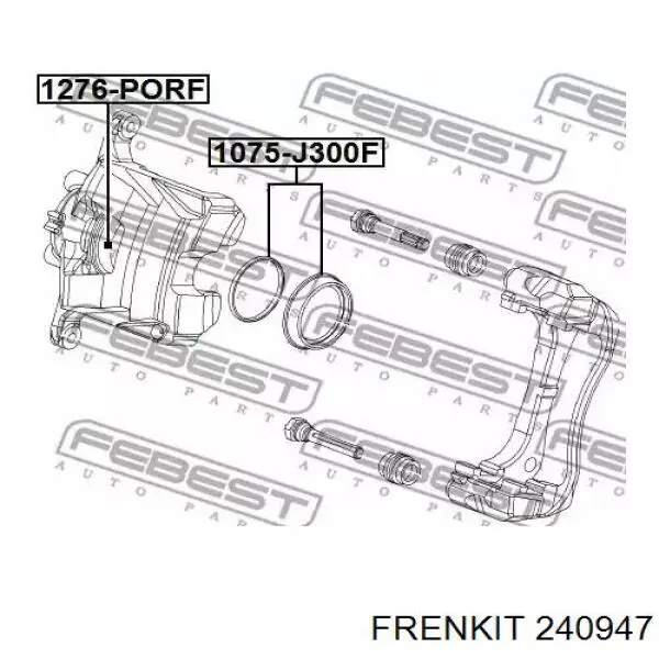240947 Frenkit Zestaw naprawczy zacisku hamulcowego tylnego