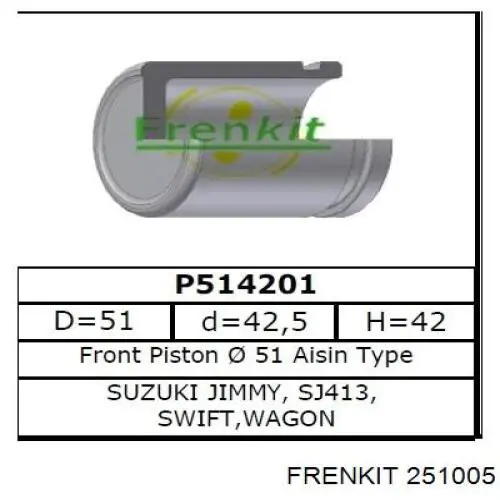 Do koszyka 251005 Frenkit Zestaw naprawczy zacisku hamulcowego przedniego
