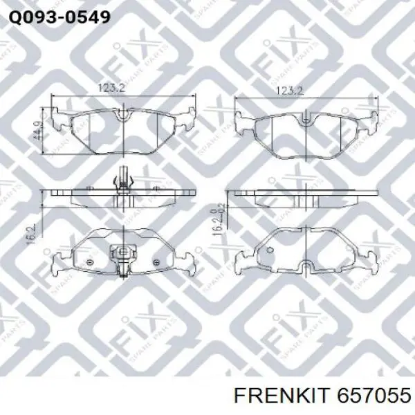 Silniczek zacisku hamulcowego tylnego Frenkit 657055 cena, od 38,15 USD