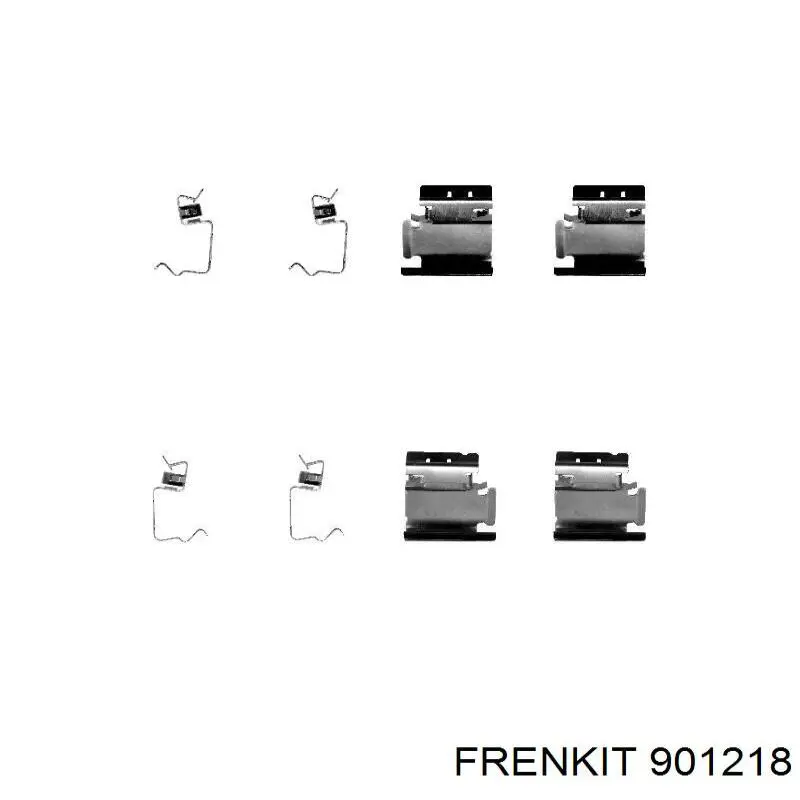 Zestaw sprężynek do mocowania klocków tarczowych przednich Frenkit 901218 cena, od 8,57 USD