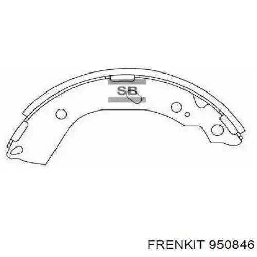 950846 Frenkit zestaw naprawczy klocków hamulcowych