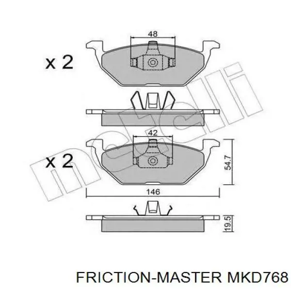 Do koszyka MKD768 Friction Master Klocki hamulcowe przednie tarczowe