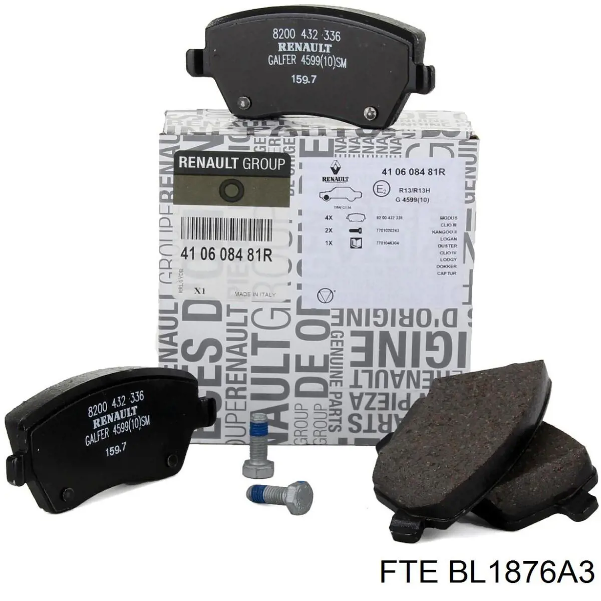  Klocki hamulcowe przednie tarczowe Renault Modus 