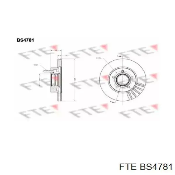 5280198 Ford Tarcza hamulcowa przednia