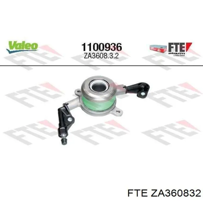 Cylinder roboczy sprzęgła (wysprzęglik) w komplecie z łożyskiem wyciskowym FTE ZA360832 cena, od 62,61 USD