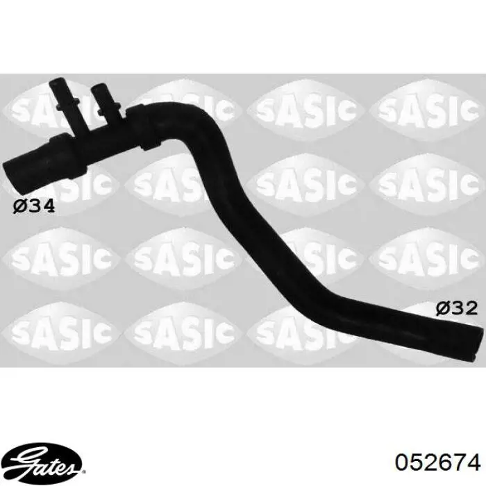 Przewód (króciec) chłodnicy górny Gates 052674 cena, od 14,25 USD
