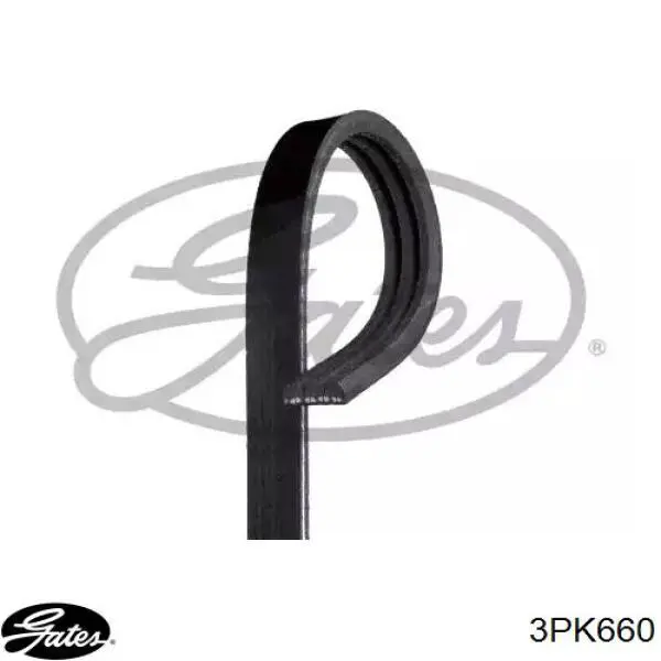 Pas napędowy mechanizmów Gates 3PK660 cena, od 7,24 USD