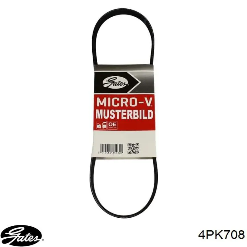 Pas napędowy mechanizmów Gates 4PK708 cena, od 8,35 USD