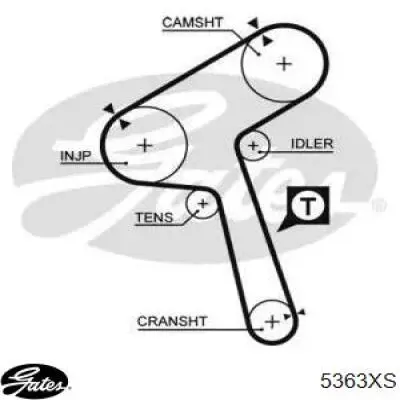 5363XS Gates Pasek rozrządu