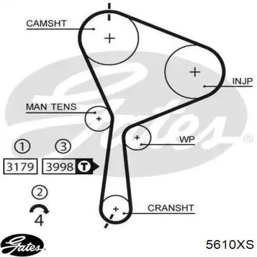 Pasek rozrządu Gates 5610XS cena, od 36,12 USD