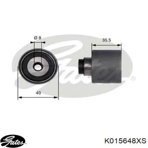 Do koszyka K015648XS Gates Pasek rozrządu, zestaw