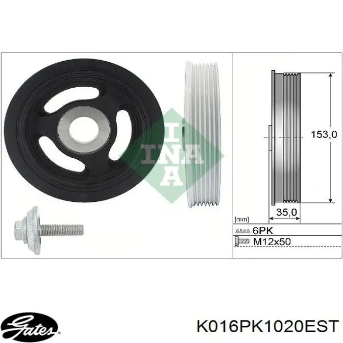 1678169480 Peugeot/Citroen Pasek napędowy mechanizmów, zestaw