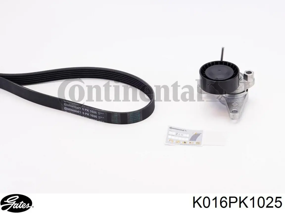 Do koszyka K016PK1025 Gates Pasek napędowy mechanizmów, zestaw