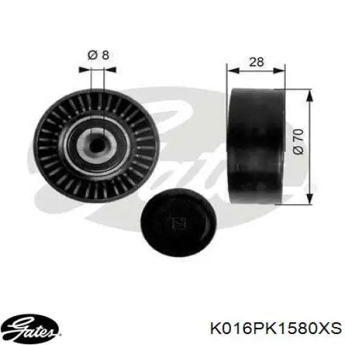Pasek napędowy mechanizmów, zestaw 6PK1580K1 Continental/Siemens