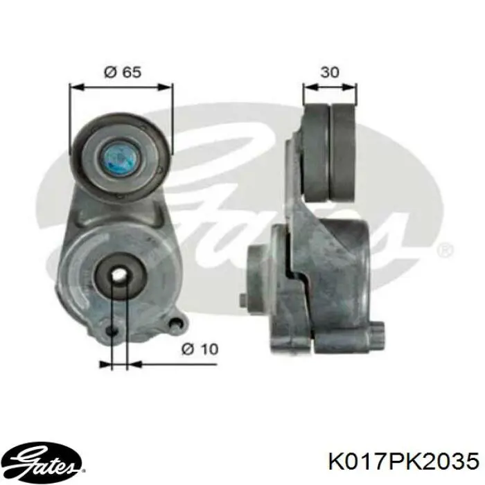 Do koszyka K017PK2035 Gates Pasek napędowy mechanizmów, zestaw