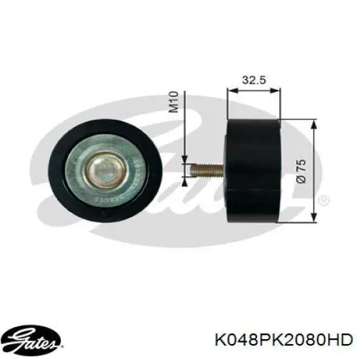 Pasek napędowy mechanizmów, zestaw Gates K048PK2080HD cena, od 253,02 USD