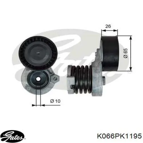 K066PK1195 Gates Pasek napędowy mechanizmów, zestaw