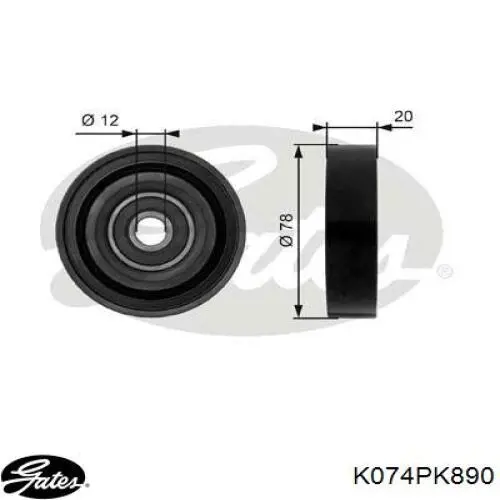 Pasek napędowy mechanizmów, zestaw KIA Ceed (ED)