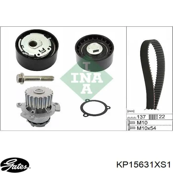 Pasek rozrządu, zestaw Gates KP15631XS1 cena, od 163,84 USD