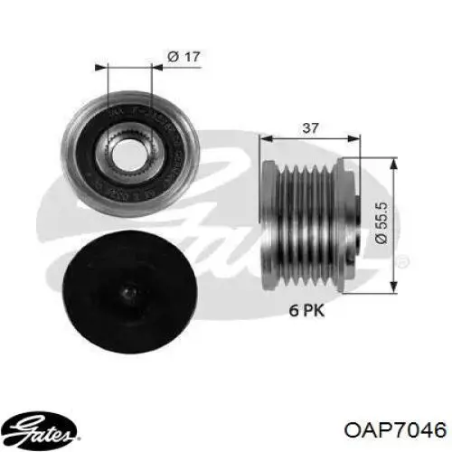 Do koszyka A6461550015 Mercedes Koło pasowe alternatora